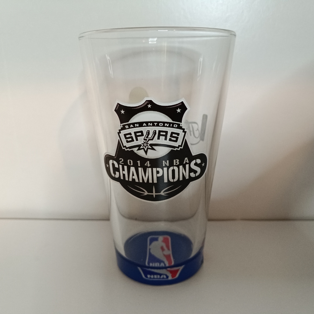 San Antonio Spurs 2014 NBA Champions collectible Glass Cup Basketball Texas Tony